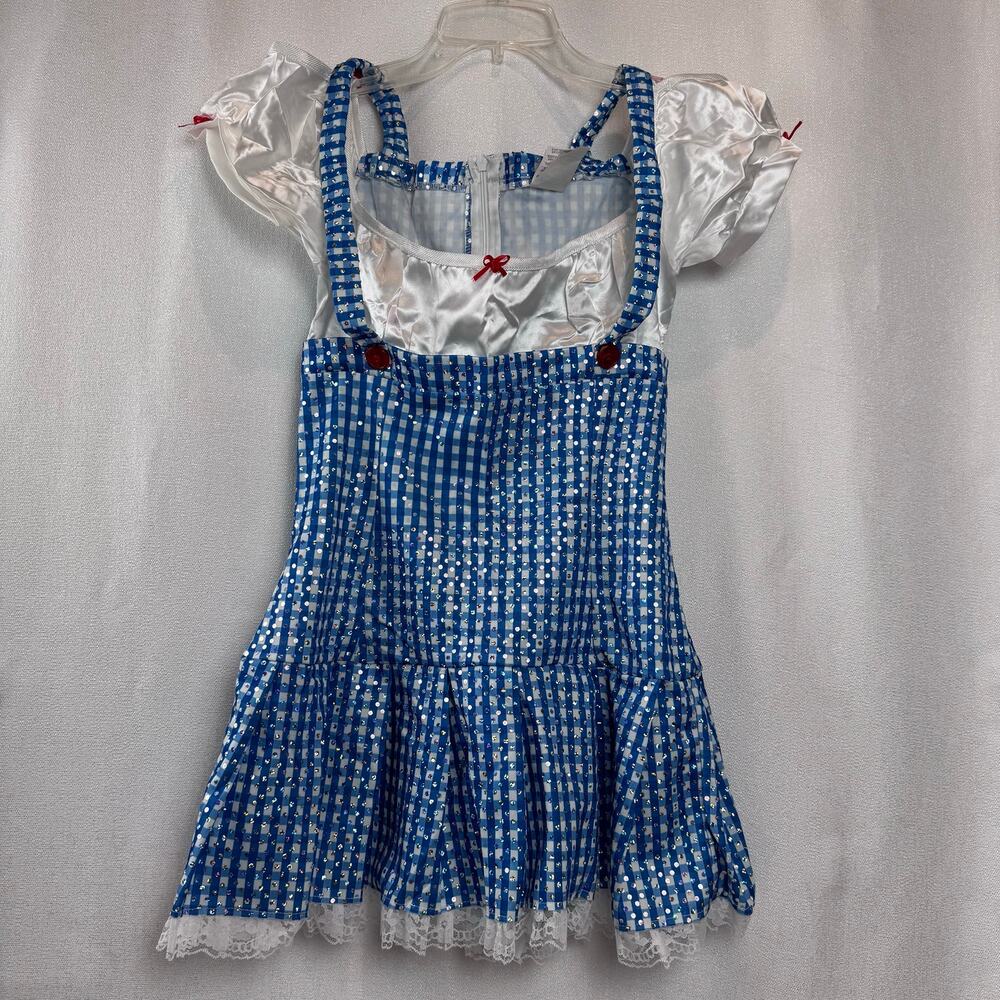 Secret Wishes Dorothy Dress Playful holographic sequins costume size XS (2-6)